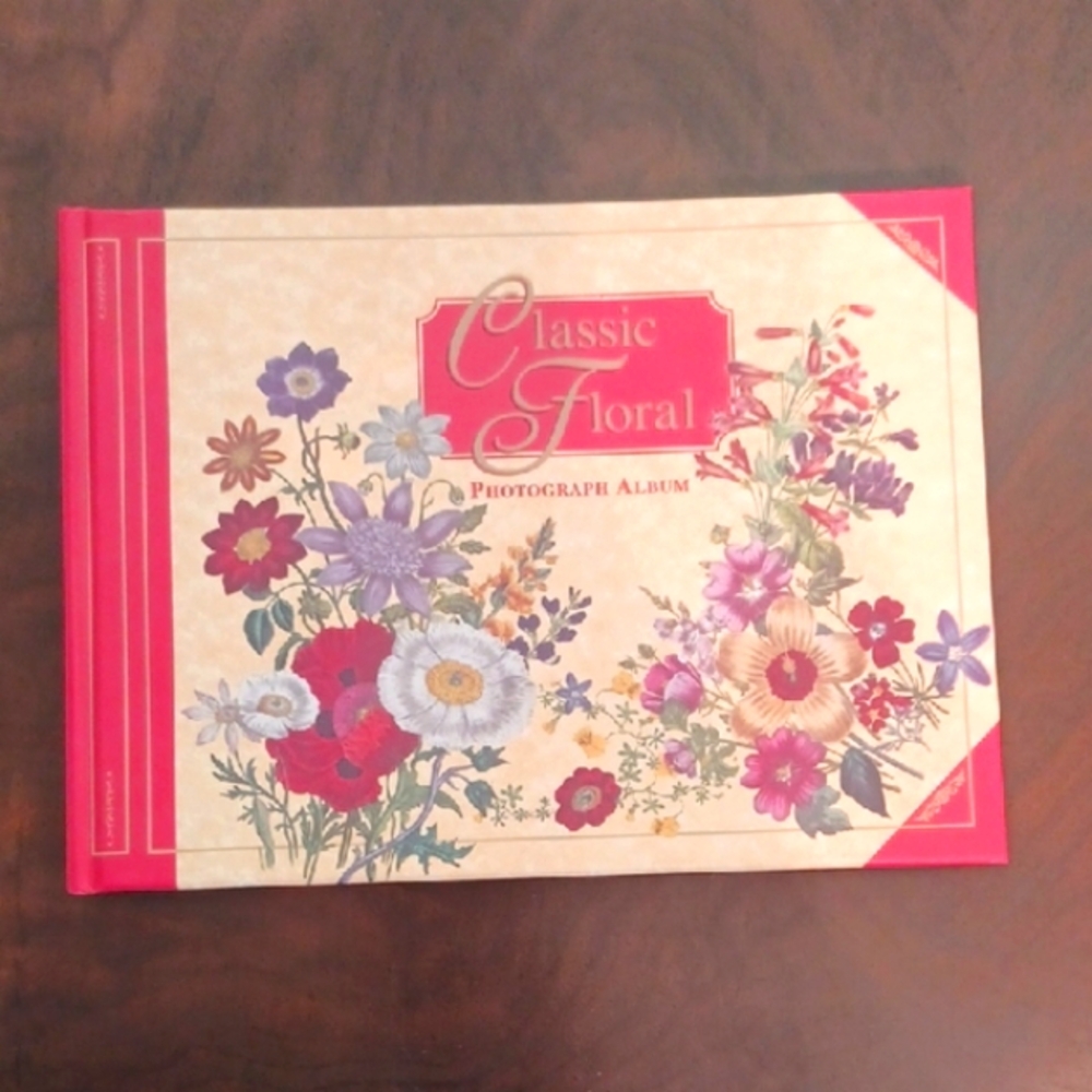 Classic Floral Photograph Album - Pink and Cream